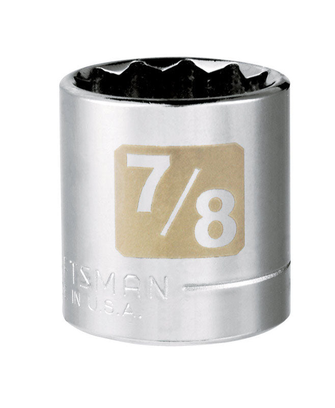 Craftsman 7/8 in. X 3/8 in. drive SAE 12 Point Standard Socket 1 pc