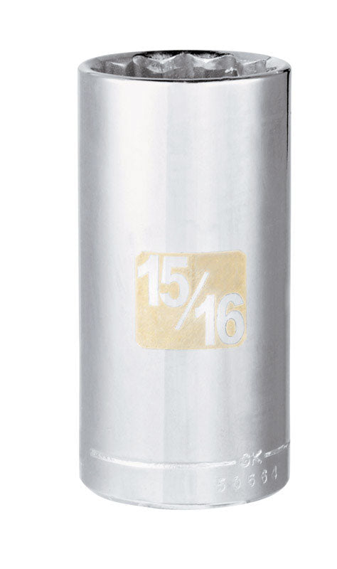 Craftsman 15/16 in. X 3/8 in. drive SAE 12 Point Deep Socket 1 pc