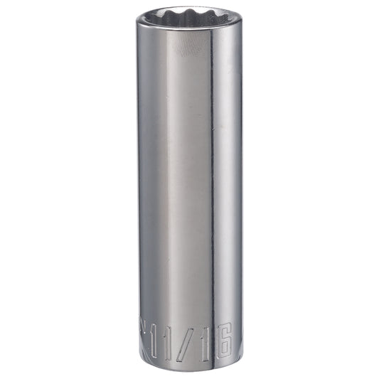Craftsman 11/16 in. X 1/2 in. drive SAE 12 Point Deep Deep Socket 1 pc