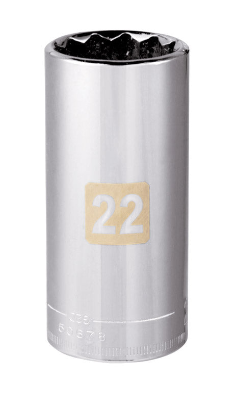 Craftsman 22 mm X 3/8 in. drive Metric 12 Point Deep Socket 1 pc