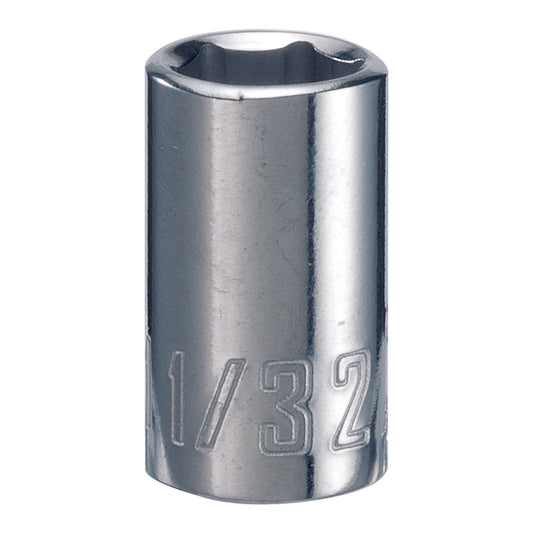 Craftsman 11/32 in. X 1/4 in. drive SAE 6 Point Standard Shallow Socket 1 pc