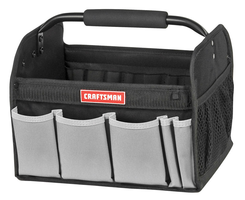 Craftsman 12 in. W X 10 in. H Ballistic Nylon Tool Tote 7 pocket Black 1 pc
