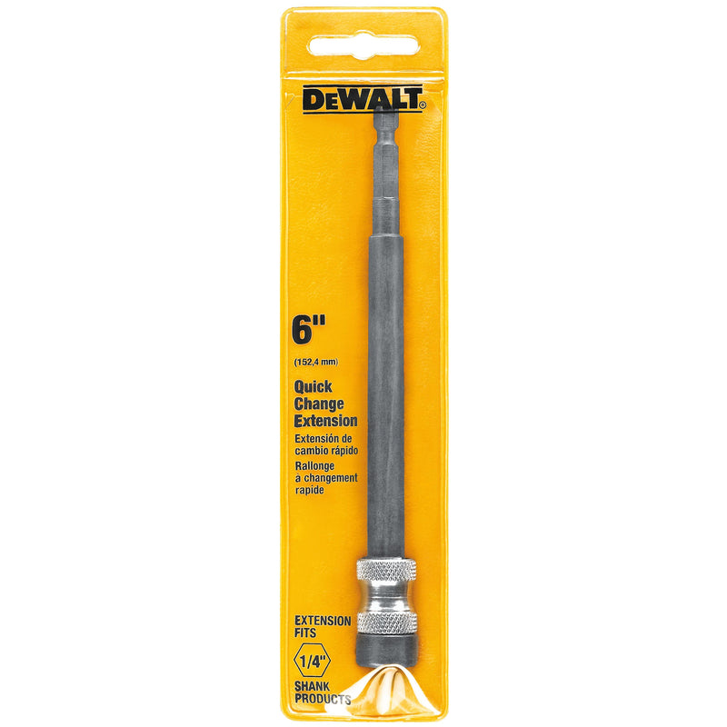 DeWalt 6 in. Alloy Steel Bit Extension 1/4 in. Quick-Change Hex Shank 1 pc