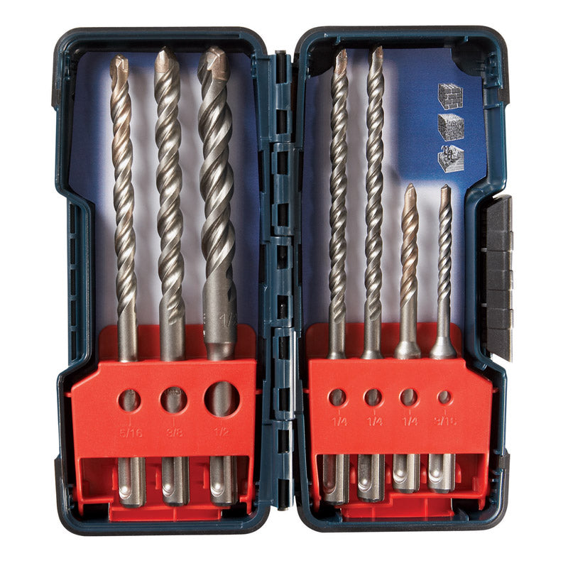 Bosch Bulldog Steel SDS-plus Drill Bit Set SDS-Plus Shank 7 pc