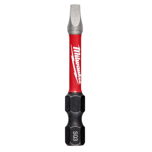 Milwaukee Shockwave Square #3 X 2 in. L Screwdriver Bit Steel 1 pc