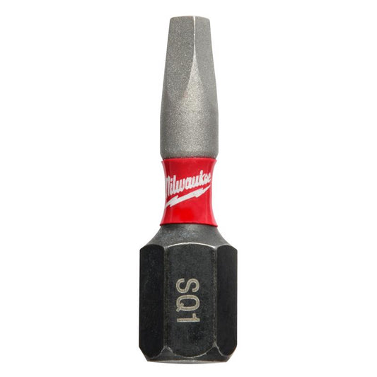 Milwaukee Shockwave Square #1 X 1 in. L Screwdriver Bit Steel 5 pc