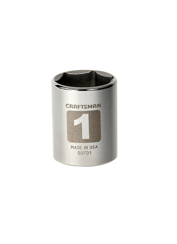 Craftsman 1 in. X 1/2 in. drive SAE 6 Point Standard Socket 1 pc