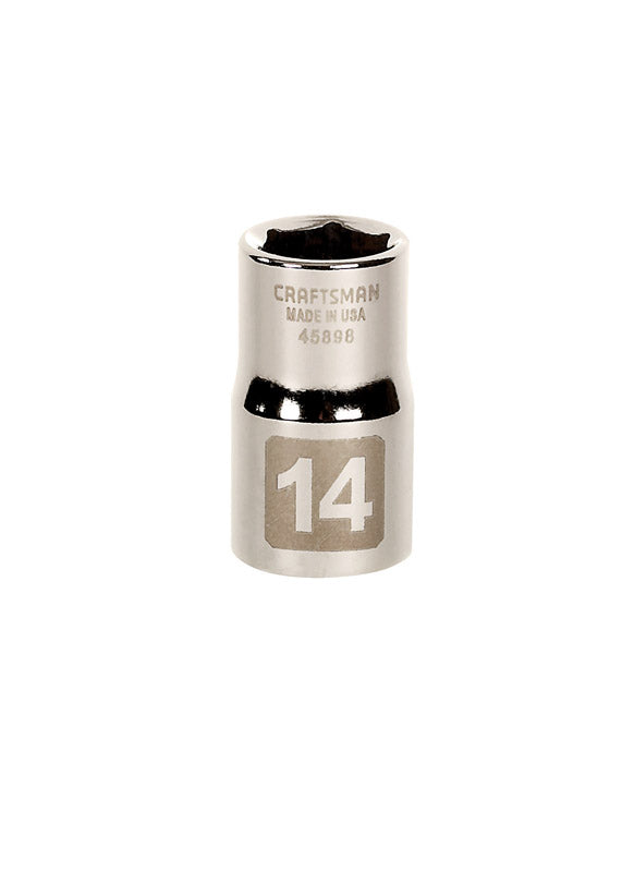 Craftsman 14 mm X 1/2 in. drive Metric 6 Point Standard Socket 1 pc