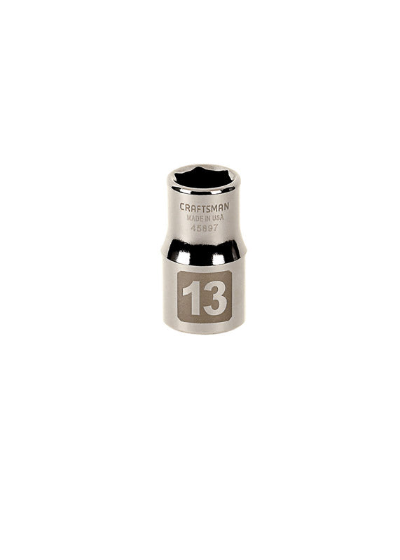 Craftsman 13 mm X 1/2 in. drive Metric 6 Point Standard Socket 1 pc