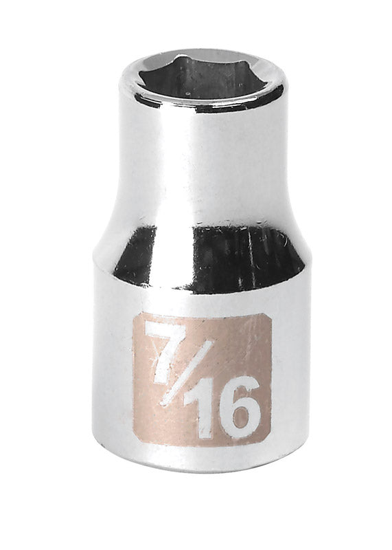 Craftsman 7/16 in. X 1/2 in. drive SAE 6 Point Standard Socket 1 pc