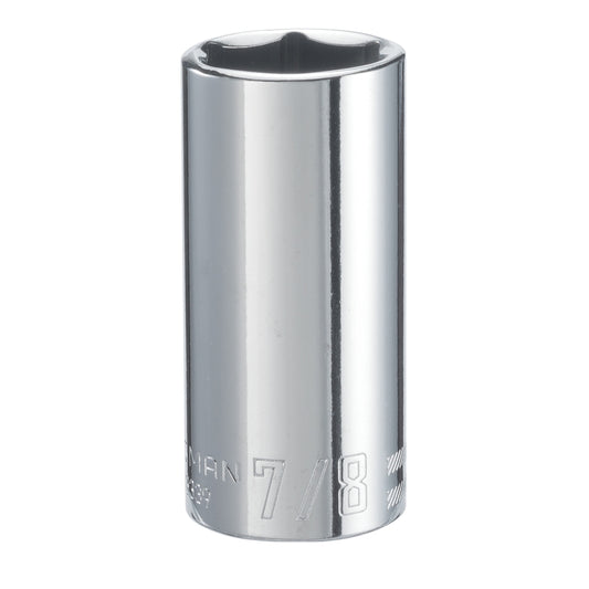 Craftsman 7/8 in. X 3/8 in. drive SAE 6 Point Deep Socket 1 pc