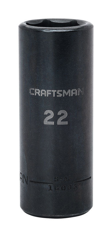 Craftsman 22 mm X 1/2 in. drive Metric 6 Point Deep Deep Impact Socket 1 pc