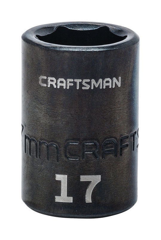 Craftsman 17 mm X 1/2 in. drive Metric 6 Point Shallow Impact Socket 1 pc