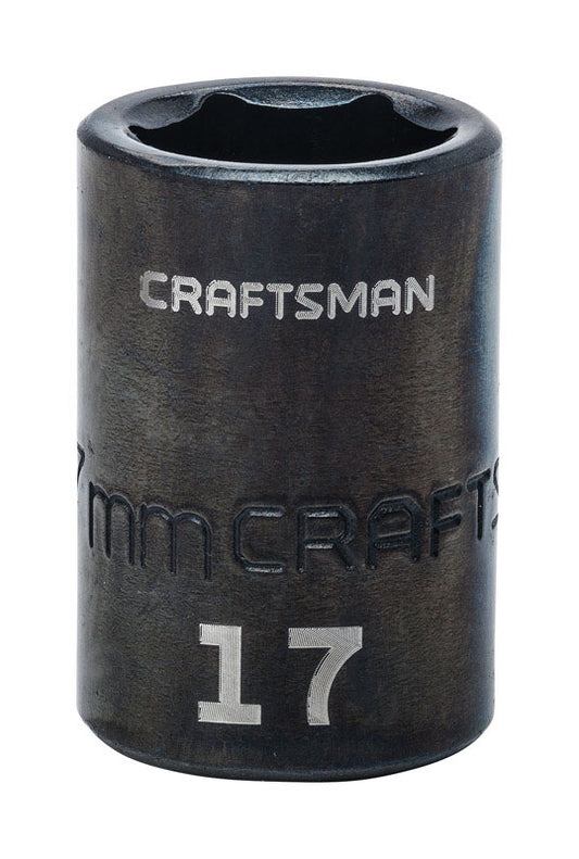 Craftsman 17 mm X 1/2 in. drive Metric 6 Point Shallow Impact Socket 1 pc