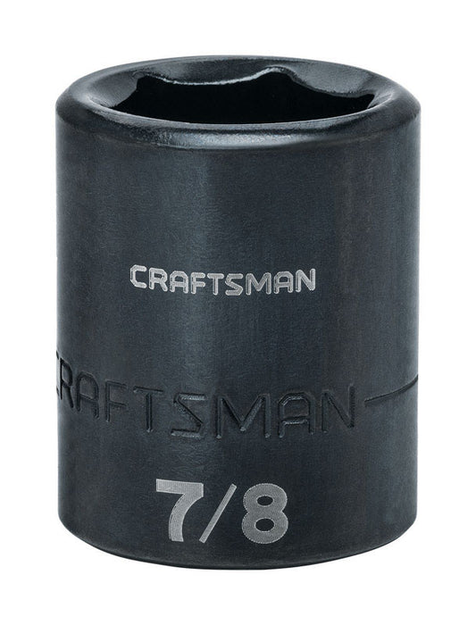 Craftsman 7/8 in. X 1/2 in. drive SAE 6 Point Standard Impact Socket 1 pc