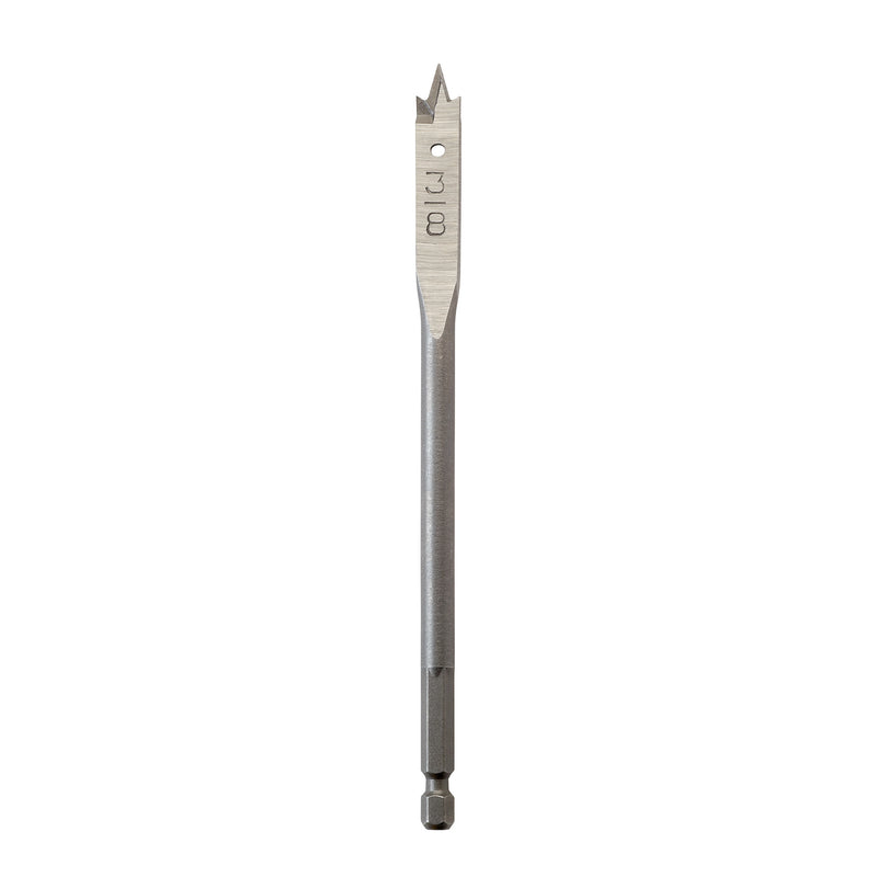 Milwaukee 3/8 in. X 6 in. L Heat-Treated Steel Flat Boring Drill Bit Quick-Change Hex Shank 1 pc