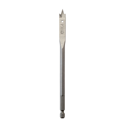 Milwaukee 3/8 in. X 6 in. L Heat-Treated Steel Flat Boring Drill Bit Quick-Change Hex Shank 1 pc