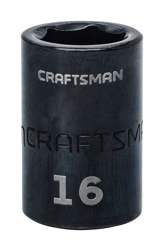 Craftsman 16 mm X 1/2 in. drive Metric 6 Point Shallow Impact Socket 1 pc