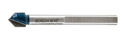Bosch 5/16 in. X 4 in. L Carbide Tipped Glass and Tile Bit 3-Flat Shank 1 pc