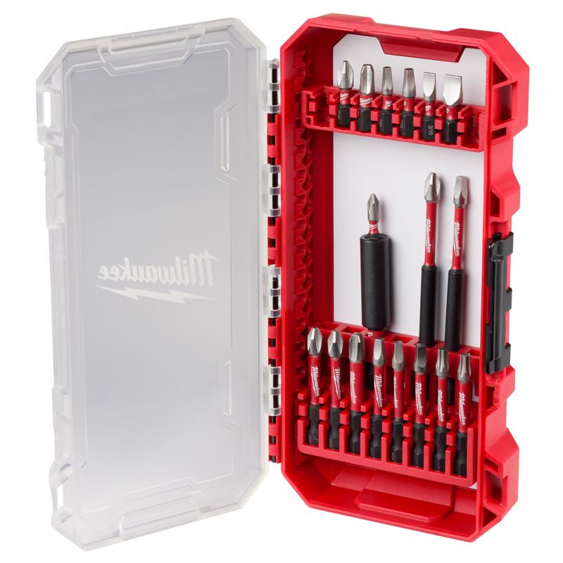 Milwaukee Shockwave Assorted 1/4 in. hex Impact Driver Bit Set 18 pc