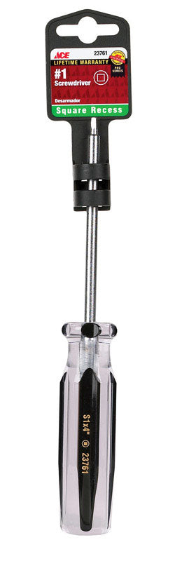 Ace No. 1 X 4 in. L Square Recess Screwdriver 1 pc