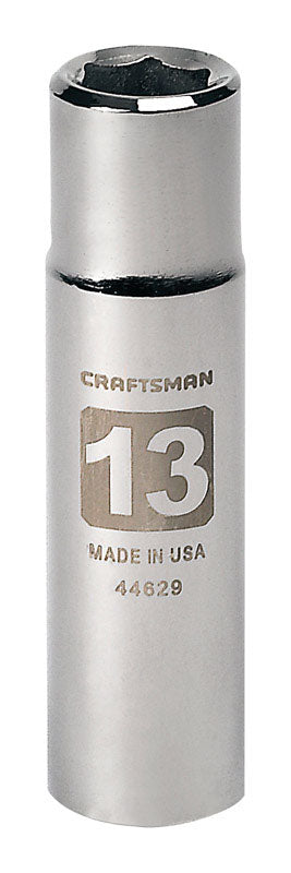 Craftsman 13 mm X 1/2 in. drive Metric 6 Point Deep Socket 1 pc