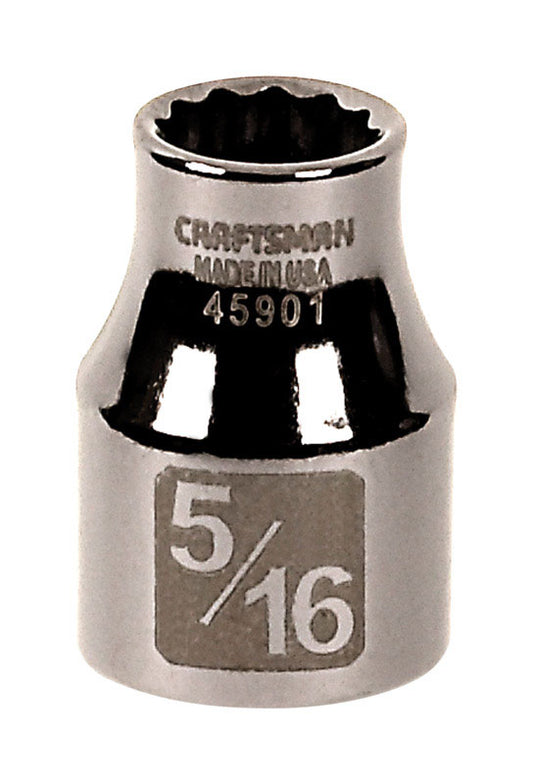 Craftsman 5/16 in. X 3/8 in. drive SAE 12 Point Standard Socket 1 pc