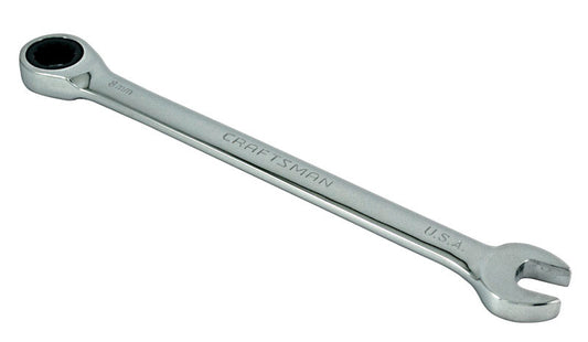 Craftsman 8 mm X 8 mm 12 Point Metric Ratcheting Wrench 4.4 in. L 1 pc
