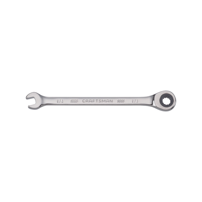 Craftsman 1/4 in. X 1/4 in. 12 Point SAE Ratcheting Combination Wrench 5.8 in. L 1 pc
