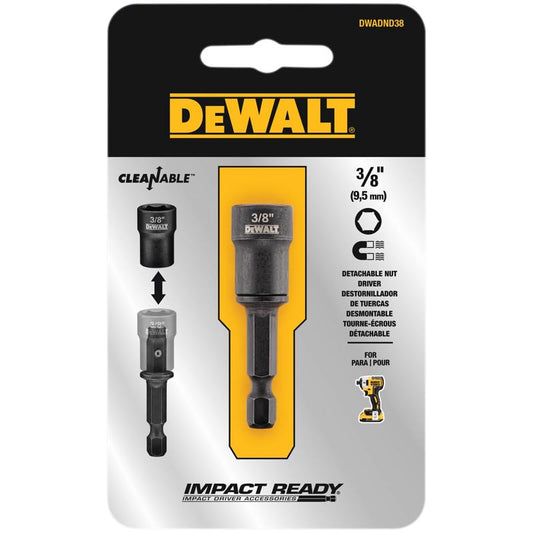DeWalt Impact Ready 3/8 in. X 2-9/16 in. L Black Oxide Nut Driver 1 pk