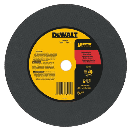 DeWalt 12 in. D X 1 in. Aluminum Oxide Chop Saw Wheel 1 pc