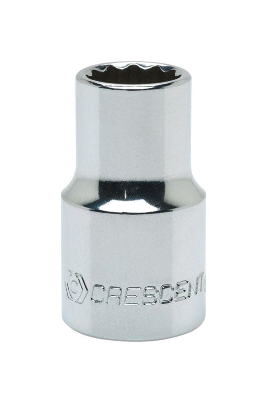 Crescent 15 mm X 1/2 in. drive Metric 12 Point Standard Socket 1 pc