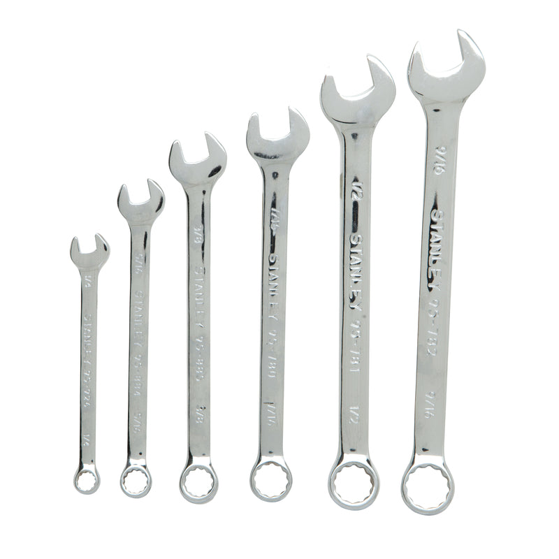 Stanley SAE Wrench Set Assorted in. L 6 pc