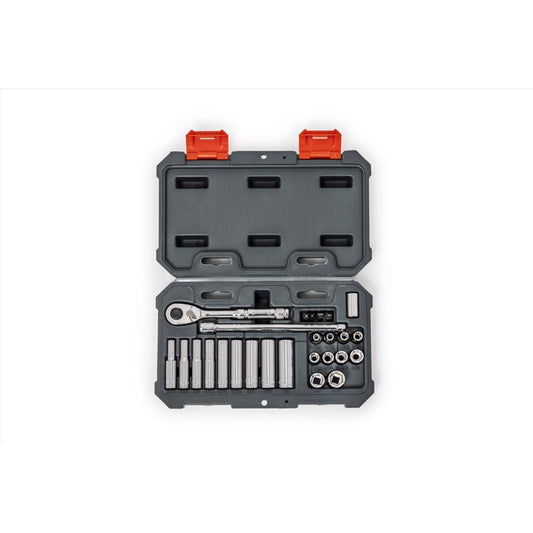 Crescent 1/4 in. X 1/4 in. drive SAE 6 Point Socket Wrench Set 26 pc