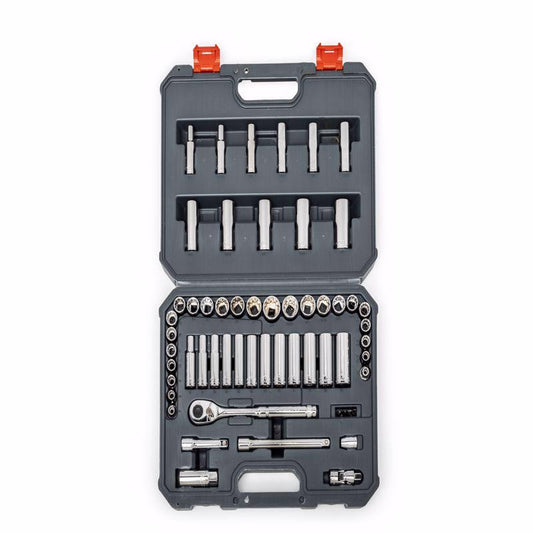 Crescent 3/8 in. X 3/8 in. drive Metric/SAE 6 and 12 Point Mechanic's Tool Set 57 pc