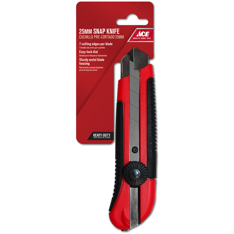 Ace Heavy Duty 7 in. Fixed Blade Snap Knife Assorted 1 pc
