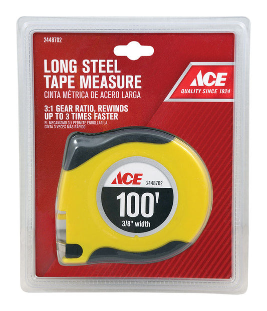 Ace 100 ft. L X 0.375 in. W Long Tape Measure 1 pk