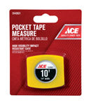 Ace 10 ft. L X 0.25 in. W Pocket Tape Measure 1 pk
