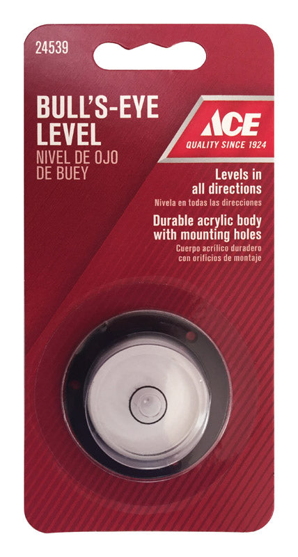 Ace 1.375 in. Plastic Bull's Eye Level 1 vial