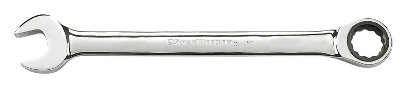GEARWRENCH 11/16 in. X 11/16 in. 12 Point SAE Ratcheting Combination Wrench 8.878 in. L 1 pc