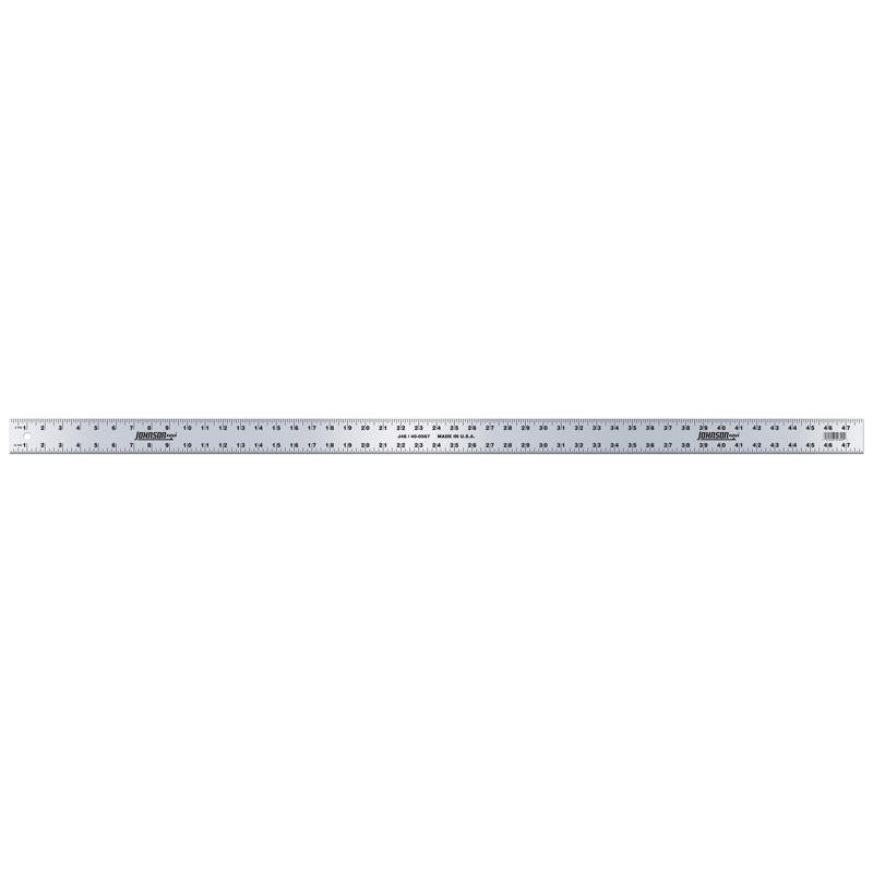 Johnson 48 in. L X 2 in. W Aluminum Heavy Duty Straight Edge SAE