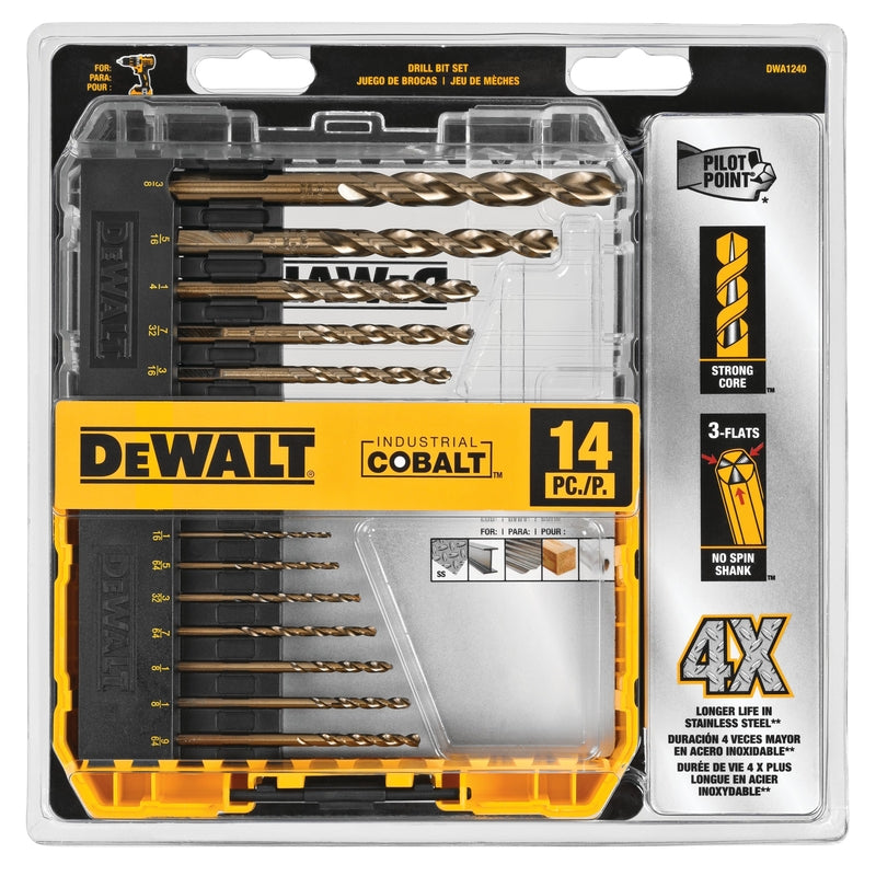 DeWalt Industrial Cobalt Drill Bit Set 14 pc