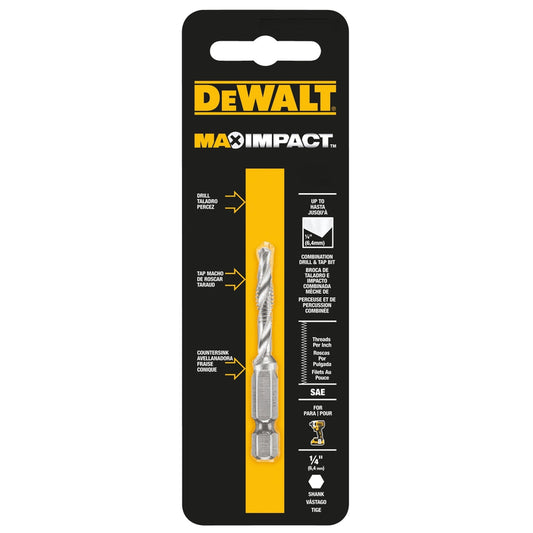 DeWalt High Speed Steel SAE Drill and Tap Bit 3/8 in. 1 each