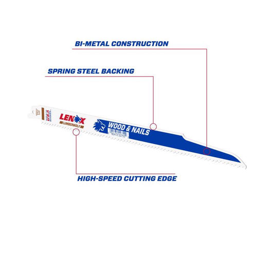 Lenox LUMBERWOLF 12 in. Bi-Metal Reciprocating Saw Blade 6 TPI 1 blade