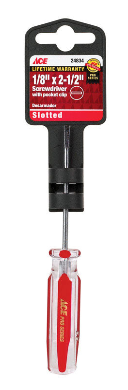 Ace 1/8 in. X 2-1/2 in. L Slotted Screwdriver 1 pc