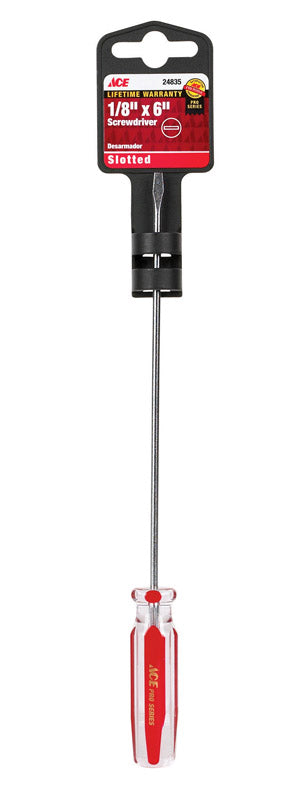 Ace 1/8 in. X 6 in. L Slotted Screwdriver 1 pc