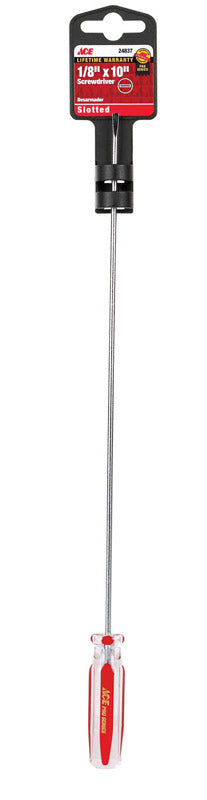 Ace 1/8 in. X 10 in. L Slotted Screwdriver 1 pc