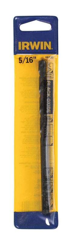 Irwin 5/16 in. X 6 in. L High Speed Steel Split Point Drill Bit Straight Shank 1 pc