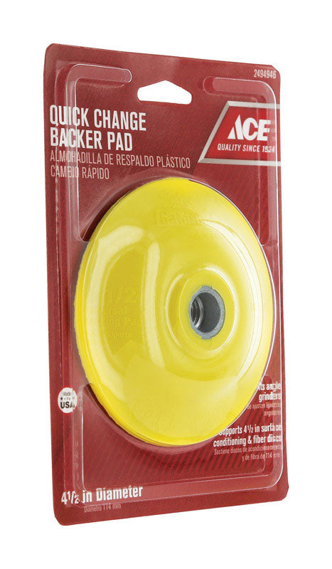 Ace 4-1/2 in. D Rubber Fiber Disc Backer Pad 5/8 in. 13300 rpm 1 pc