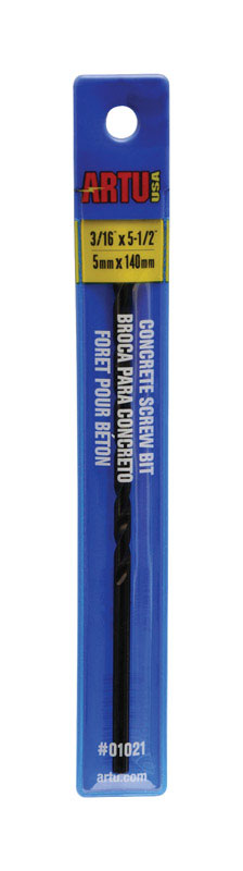 ARTU 3/16 in. X 5-1/2 in. L Tungsten Carbide Tipped Multi-Purpose Drill Bit Straight Shank 1 pc